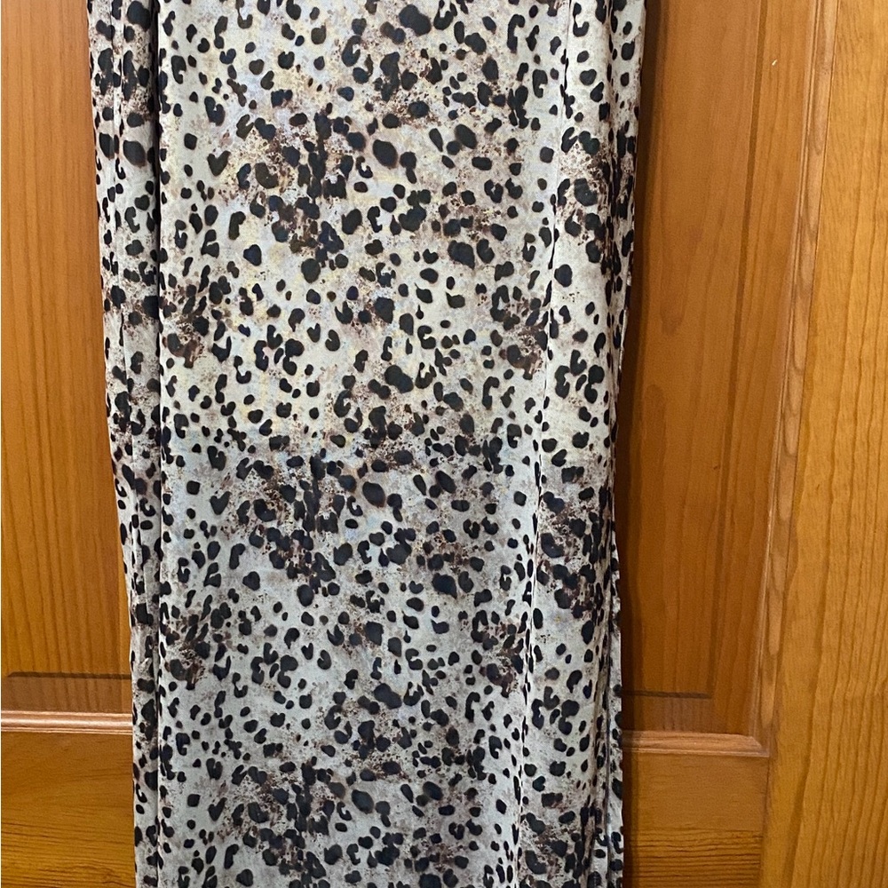 NWT Bar lll Leopard Print Mesh Pull-On Midi Skirt - Picture 3 of 6